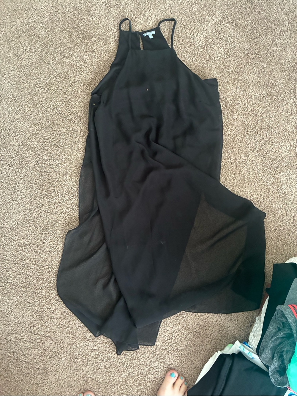 Black Sheer Layered Sleeveless Top